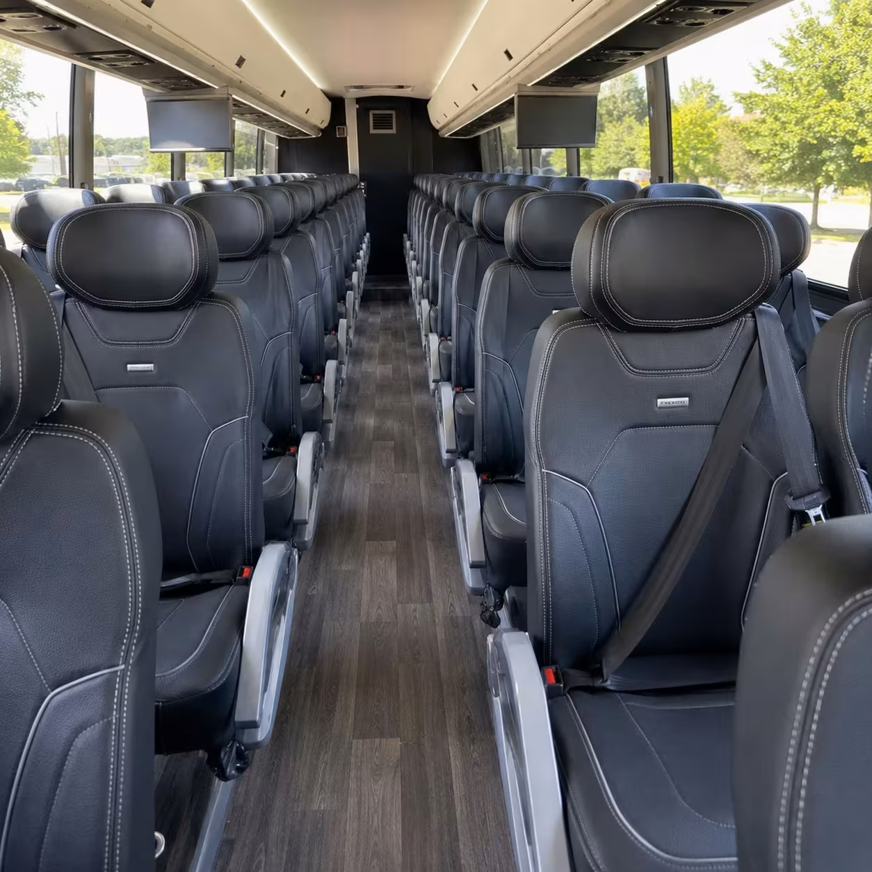 centennial charter bus rental interior