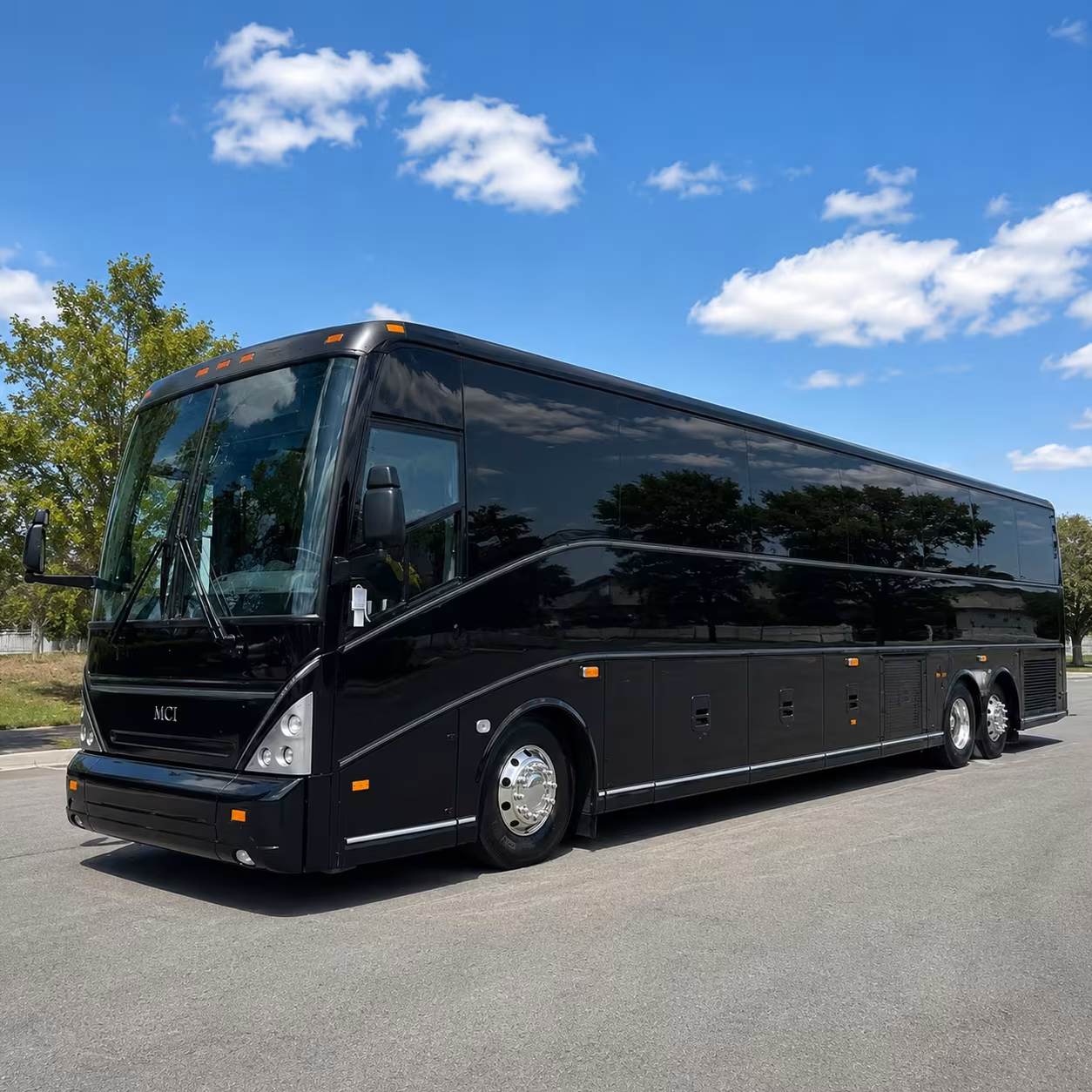 corporate event and employee shuttle buses in centennial
